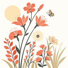 Elegant floral design element, isolated flowers, transparent background