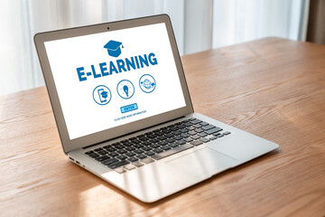 E-learning website with modish sofware for student to study online on the internet network