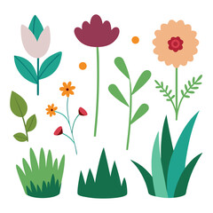 various-types-of-flowers-grass-bushes-shrub-and-sm (1).eps