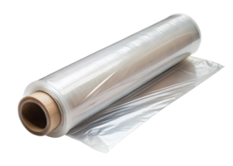 Plastic wrap  isolated on white background
