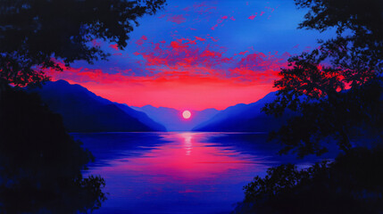 sunrise over the water
