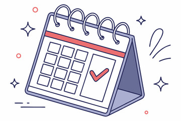 calendar check icon task complete focus