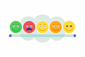 mood scale with face emojis