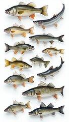 Collection of Various Fish Species