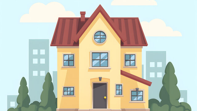 house rent flyer mockup banner design illustration