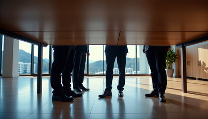 Fototapeta premium Business Meeting Perspectives Under Table