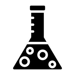 Beaker Vector Glyph Icon Design