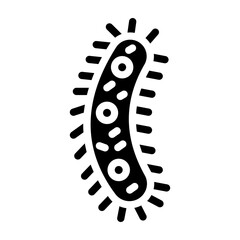 Bacteria Vector Glyph Icon Design