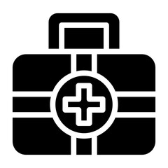 Fototapeta premium First Aid Kit Vector Glyph Icon Design