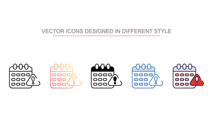 Deadline icon design with white background stock illustration