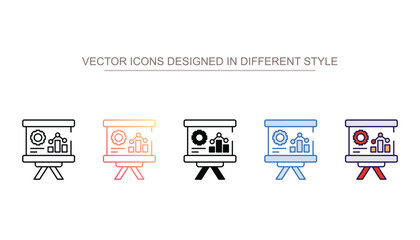 Project Management icon design with white background stock illustration