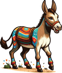a vector illustration Donkey