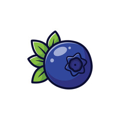 vector illustration of a blue berry logo © aghagrafix