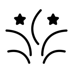 Fireworks Vector Glyph Icon Design