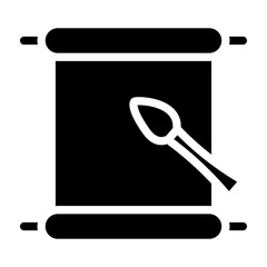 Chinese Calligraphy Brush Vector Glyph Icon Design