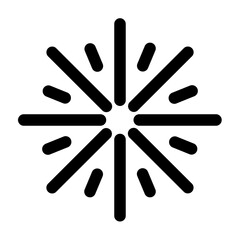 Firecracker Explosion Vector Glyph Icon Design