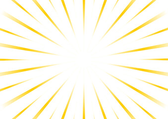 黄色い集中線のベクターイラスト