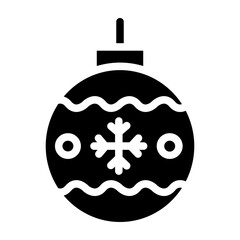 Christmas Ornament Vector Glyph Icon Design