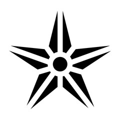 Christmas Star Vector Glyph Icon Design