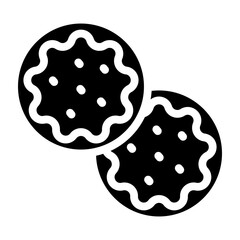 Christmas Cookie Vector Glyph Icon Design