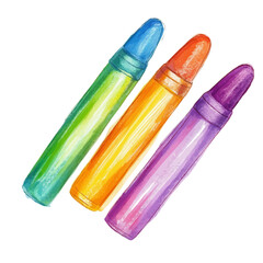 Highlighters, watercolor drawing vector, isolated on a white background.