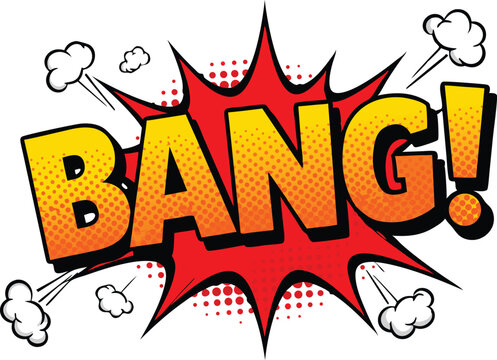 Powerful Bang Comic Book Explosion Graphic