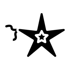 Mexican Flag with Stars Vector Glyph Icon Design