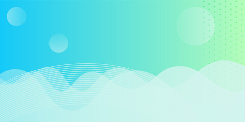 Modern banner background. full color, bright blue green gradation, wave eps 10