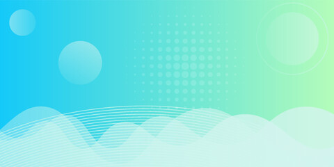 Modern banner background. full color, bright blue green gradation, wave eps 10