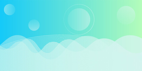Obraz premium Modern banner background. full color, bright blue green gradation, wave eps 10