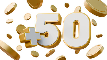 Bonus 50 cashback on isolated background. Financial payment or prize concept. Check banner special offer template. You win prize. Casino, bet, lottery, online or mobile game bonus.