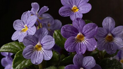 Saintpaulia, African violet, close-up, professional photo, stock photograph