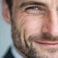 Obraz premium Closeup Portrait of a Man with a Subtle Smile
