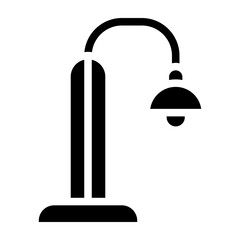 Street Lamp Vector Glyph Icon Design