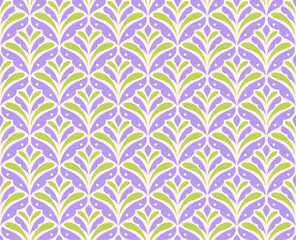 Abstract retro floral seamless pattern. Vector vintage flower art deco texture. Geometric minimalist background.
