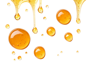 Golden honey drops dripping sweet organic natural healthy food dessert syrup honeyed liquid isolated shot