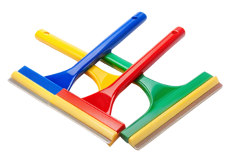 Plastic squeegees  isolated on white background