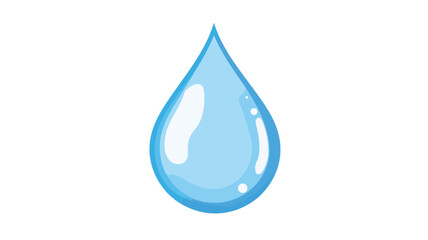 Water Drop Flat Icon Vector Illustration Isolated - Professional Use