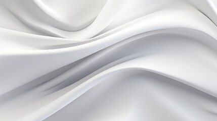 A smooth, shimmering abstract background with soft white and gray wavy lines creating an elegant flow.