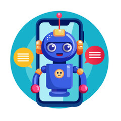 Chatbot on smartphone screen