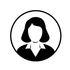 woman User icon.profile, avatar, Person Profile isolated on background vector 