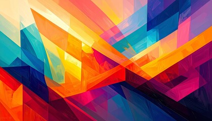 abstract art background with lines, spheres, pattern, vibrant colors