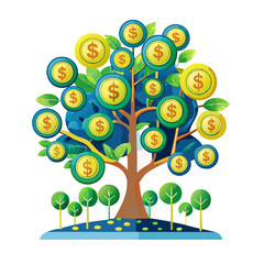 Dollar growth tree concept