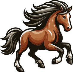 Obraz premium Vector illustration of a Horse