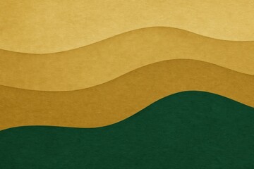 abstract background consisting of alternating wavy stripes of golden and dark green colors.