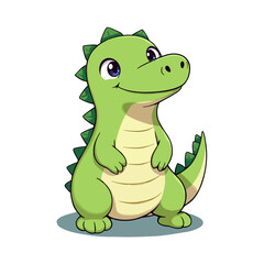 Fototapeta premium Cute Baby Crocodile Clipart 10