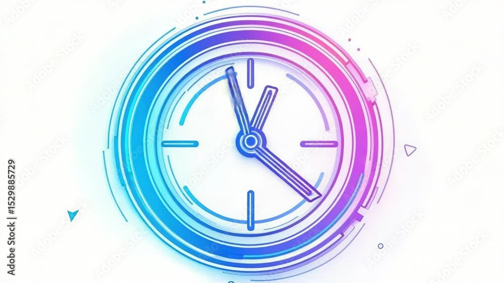 Aufkleber a close-up shot of a clock sitting on a clean white surface, ideal for use in business or educationa