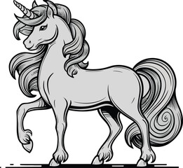 vector illustration a unicorn
