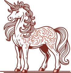 vector illustration a unicorn