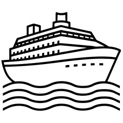 cruise ship vector